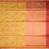 Raw Silk Mango Yellow Printed Saree