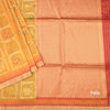 Raw Silk Mango Yellow Printed Saree