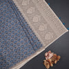 Chanderi Blue Printed Saree