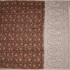 Chanderi Cinnamon Brown Printed Saree