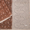 Chanderi Cinnamon Brown Printed Saree