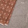 Chanderi Cinnamon Brown Printed Saree