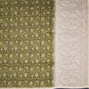 Chanderi Olive Green Printed Saree
