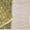 Chanderi Olive Green Printed Saree