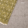 Chanderi Olive Green Printed Saree