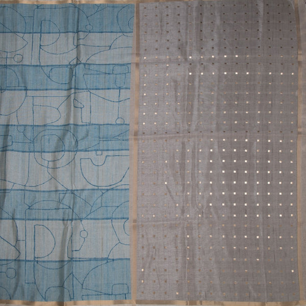 Raw Silk Multi Colour Printed Saree 04