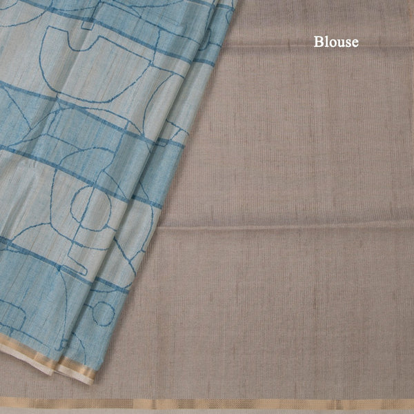 Raw Silk Multi Colour Printed Saree 04