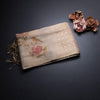 Raw Silk Sandal Floral Printed Saree 02