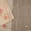 Raw Silk Sandal Floral Printed Saree 02