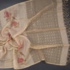 Raw Silk Sandal Floral Printed Saree 02