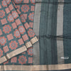 Pure Tussar Dark Green Printed Saree