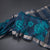 Pure Tussar Dark Blue Floral Printed Saree 04