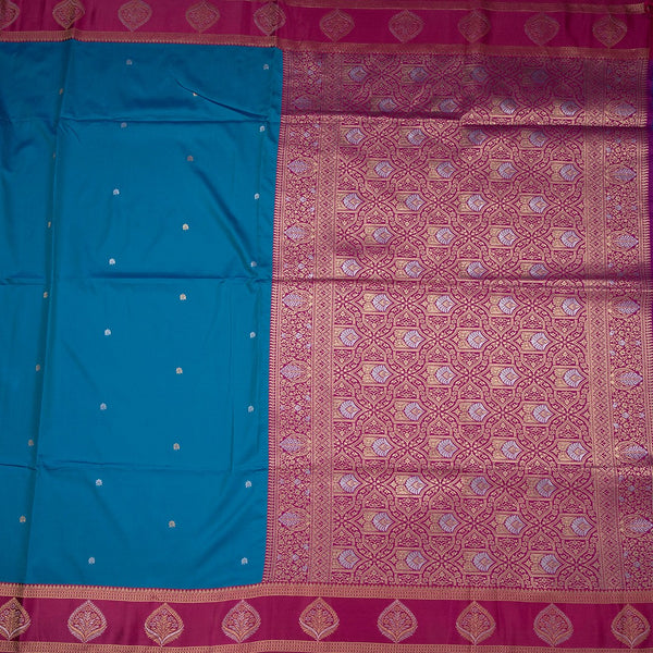 KSRTSR42072-2-Art-Silk-Azure-Blue-Saree-With-Zari-Buttas-And-Zari-Border-full-veiw