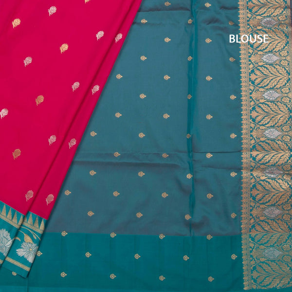 KSRTSR42075-4-Art-Silk-Rani-Pink-Saree-With-Zari-Buttas-And-Zari-Border-blouse