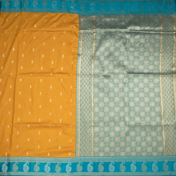 KSRTSR42076-2-Art-Silk-Yellow-Saree-With-Zari-Buttas-And-Mango-Border-full-veiw