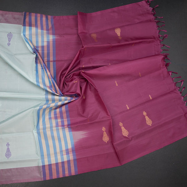 KSRTSR42095-5-Vaazhai-Naar-Powder-Blue-Saree-With-Thread-Buttas-And-Contrast-Pallu-crush