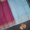 KSRTSR42096-1-Vaazhai-Naar-Dark-Pink-Saree-With-Thread-Buttas-And-Contrast-Pallu-fold