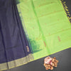 KSRTSR42097-1-Vaazhai-Naar-Ink-Blue-Saree-With-Thread-Buttas-And-Contrast-Pallu-fold