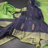 KSRTSR42097-Vaazhai-Naar-Ink-Blue-Saree-With-Thread-Buttas-And-Contrast-Pallu-main