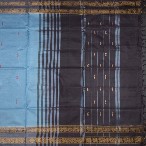 KSRTSR42099-2-Vaazhai-Naar-Light-Blue-Saree-With-Thread-Buttas-And-Contrast-Pallu-02-full-veiw