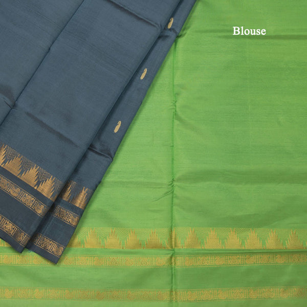KSRTSR42101-4-Vaazhai-Naar-Grey-Saree-With-Thread-Buttas-And-Contrast-Pallu-03-blouse