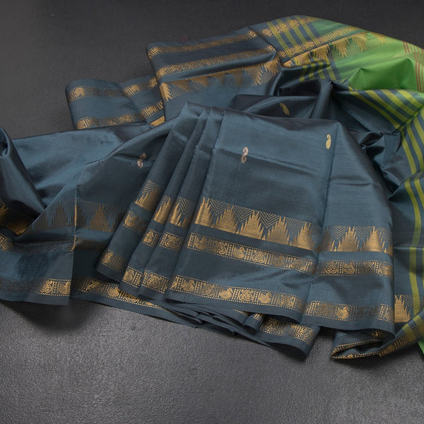 KSRTSR42101-Vaazhai-Naar-Grey-Saree-With-Thread-Buttas-And-Contrast-Pallu-03-main
