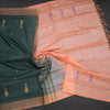 KSRTSR42103-5-Vaazhai-Naar-Dark-Green-Saree-With-Thread-Buttas-And-Contrast-Pallu-crush