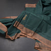 KSRTSR42103-Vaazhai-Naar-Dark-Green-Saree-With-Thread-Buttas-And-Contrast-Pallu-main