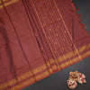KSRTSR42104-1-Vaazhai-Naar-Rust-Brown-Saree-With-Thread-Buttas-And-Contrast-Pallu-fold