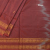 KSRTSR42104-4-Vaazhai-Naar-Rust-Brown-Saree-With-Thread-Buttas-And-Contrast-Pallu-blouse