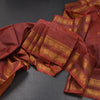 KSRTSR42104-Vaazhai-Naar-Rust-Brown-Saree-With-Thread-Buttas-And-Contrast-Pallu-main