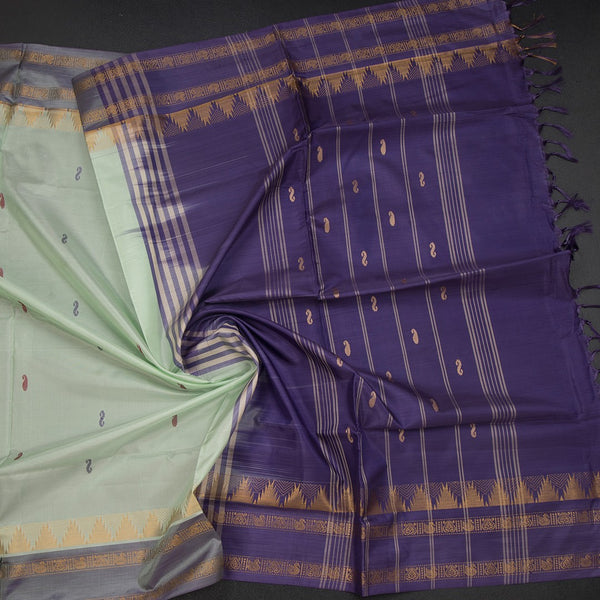 KSRTSR42107-5-Vaazhai-Naar-Mint-Green-Saree-With-Thread-Buttas-And-Contrast-Pallu-02-crush