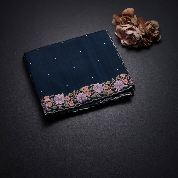 KSRTSR42113-1-Raw-Silk-Teal-Blue-Floral-Thread-Work-Saree-fold