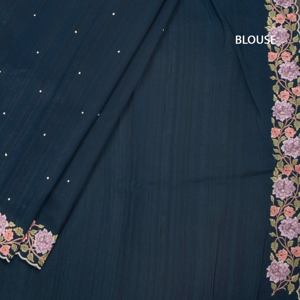 KSRTSR42113-4-Raw-Silk-Teal-Blue-Floral-Thread-Work-Saree-blouse