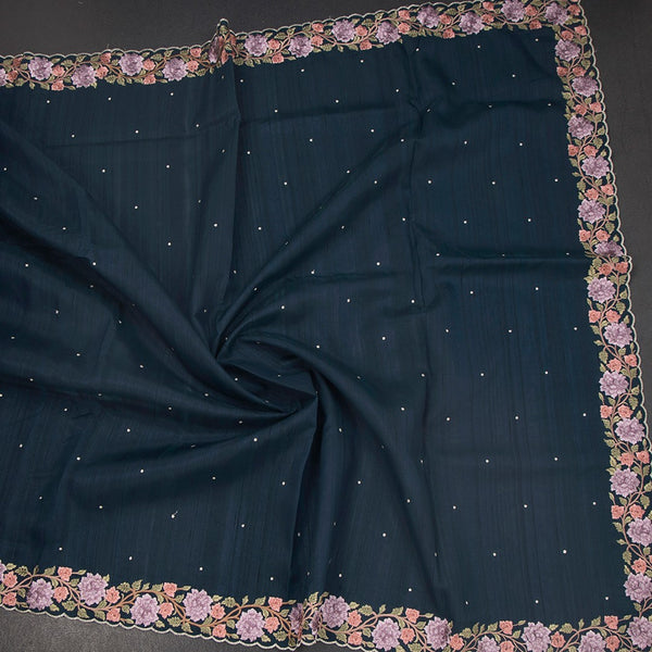 KSRTSR42113-5-Raw-Silk-Teal-Blue-Floral-Thread-Work-Saree-crush