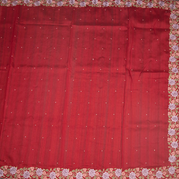 KSRTSR42114-2-Raw-Silk-Red-Floral-Thread-Work-Saree-full-veiw