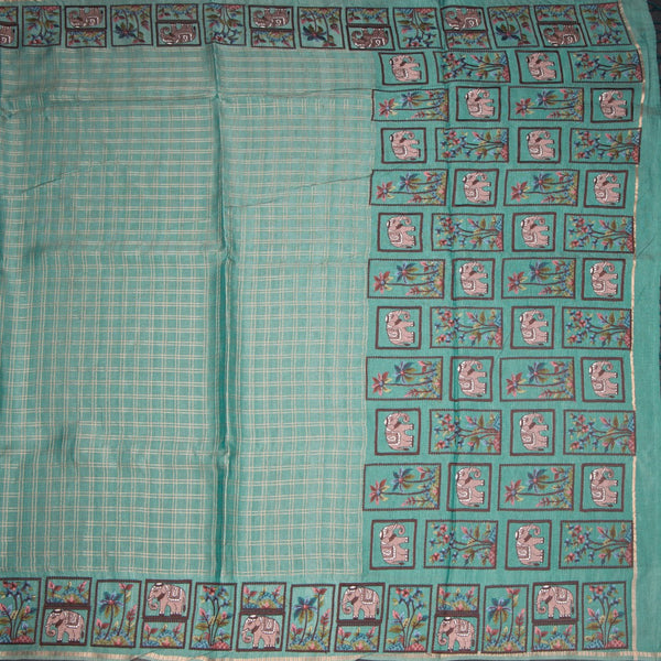 KSRTSR42116-2-Raw-Silk-Powder-Blue-Zari-Checked-With-Thread-Work-Saree-full-veiw