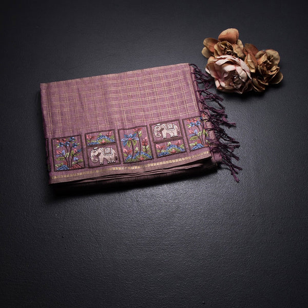 KSRTSR42120-1-Raw-Silk-Onion-Pink-Zari-Checked-With-Thread-Work-Saree-fold