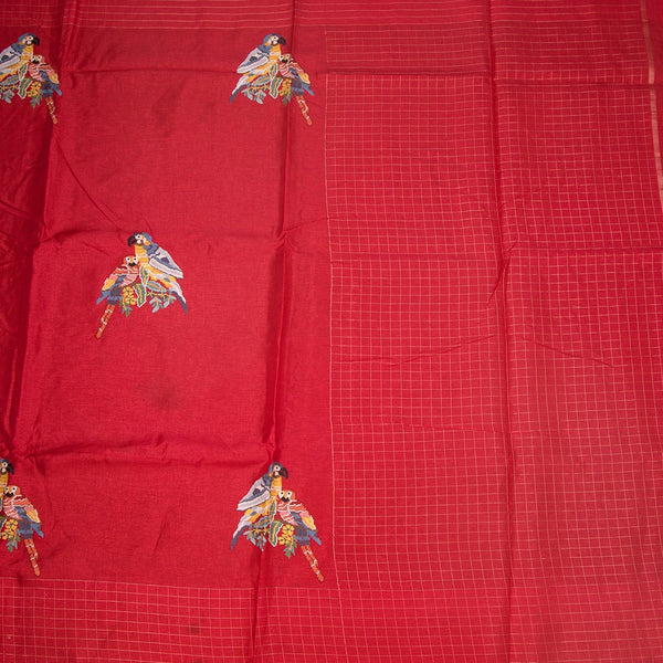 KSRTSR42124-2-Raw-Silk-Red-Zari-With-Thread-Work-Saree-In-Birds-Design-full-veiw