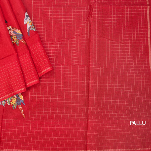 KSRTSR42124-3-Raw-Silk-Red-Zari-With-Thread-Work-Saree-In-Birds-Design-pallu