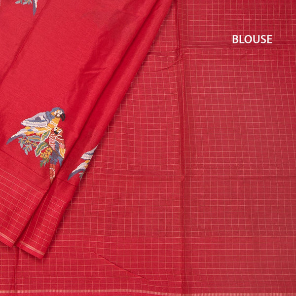 KSRTSR42124-4-Raw-Silk-Red-Zari-With-Thread-Work-Saree-In-Birds-Design-blouse