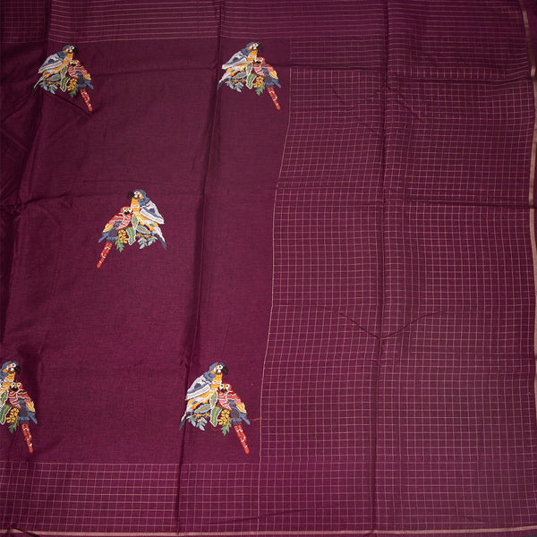 KSRTSR42126-2-Raw-Silk-Wine-Zari-With-Thread-Work-Saree-In-Birds-Design-full-veiw