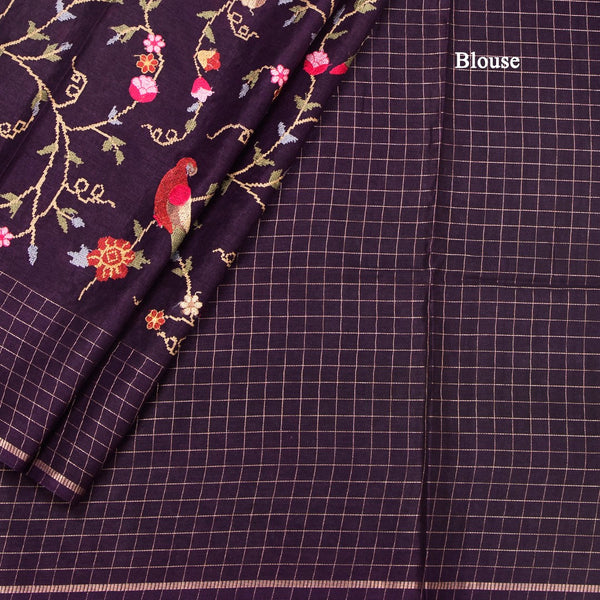 KSRTSR42130-4-Raw-Silk-Dark-Purple-Zari-With-Thread-Work-Saree-In-Birds-Design-02-blouse