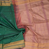 KSRTSR42141-5-Vaazhai-Naar-Dark-Green-Saree-With-Thread-Buttas-And-Contrast-Pallu-02-crush