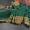 KSRTSR42141-Vaazhai-Naar-Dark-Green-Saree-With-Thread-Buttas-And-Contrast-Pallu-02-main