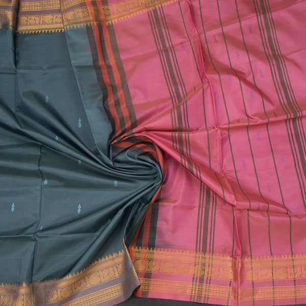 KSRTSR42142-5-Vaazhai-Naar-Grey-Saree-With-Thread-Buttas-And-Contrast-Pallu-04-crush