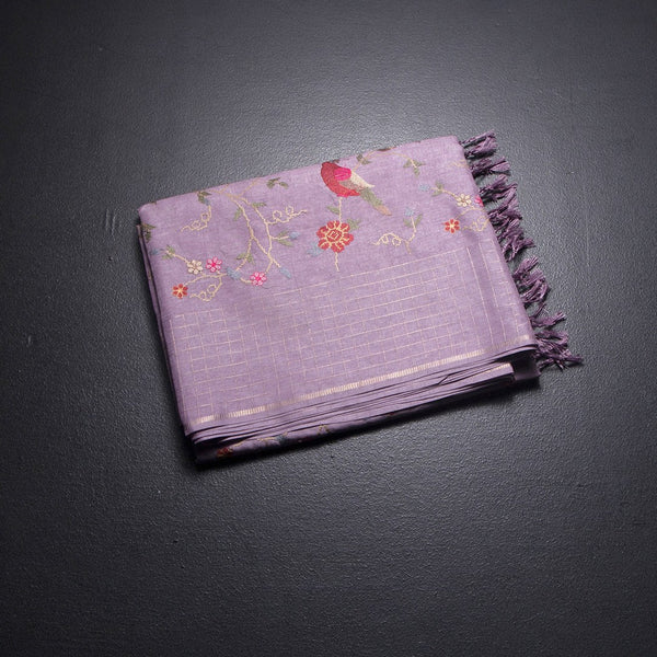 KSRTSR42155-1-Raw-Silk-Lavender-Thread-Work-Saree-fold