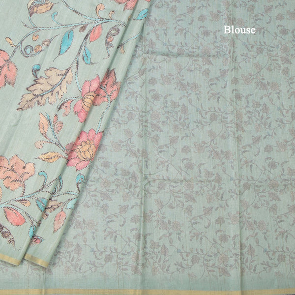 KSRTSR42160-4-Semi-Raw-Silk-Pista-Green-Printed-Saree-With-Floral-Creeper-Design-blouse