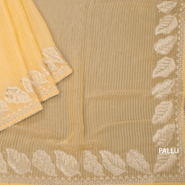 KSRTSR42176-3-Organza-Sandal-Zari-Stripes-Saree-In-Leaf-Design-pallu