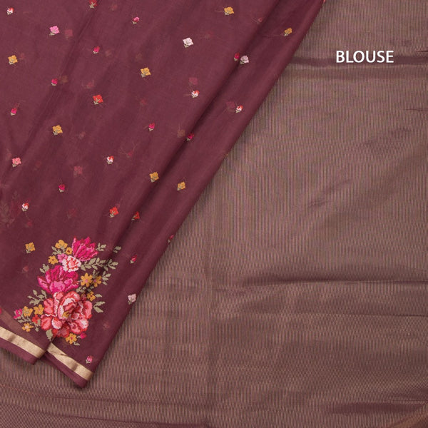 KSRTSR42188-4-Organza-Dark-Maroon-Floral-Thread-Work-Saree-blouse